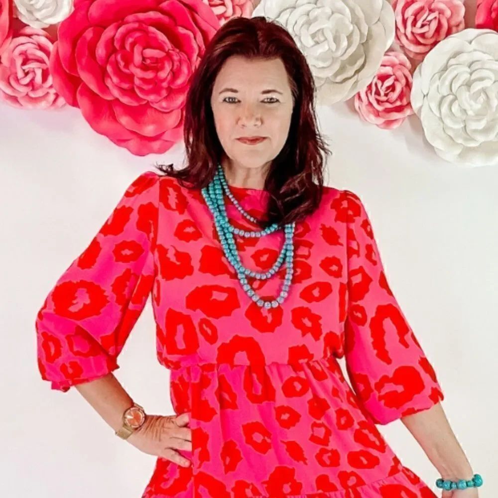 Rose Leopard Print Flounce Mini Dress - Picture 2 of 6